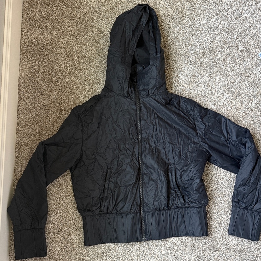 lululemon athletica Black Hooded Cropped Jacket